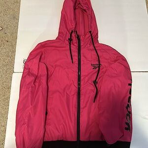 Cozy pink rain coat